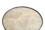 Casa Padrino Luxus Beistelltisch  21 x H. 64 cm - Runder Onyx Tisch mit Edelstahl Fu� - Luxus M�bel