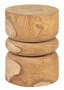 Casa Padrino Luxus Massivholz Beistelltisch / Hocker Naturfarben  33,5 x H. 46 cm - Luxus M�bel