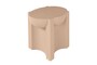 Casa Padrino Luxus Beistelltisch / Hocker Terrakotta 36 x 47 x H. 46,5 cm - Skulpturaler Beistelltisch aus Faserbeton, auch als Sitzhocker nutzbar - Luxus M�bel
