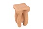 Casa Padrino Luxus Beistelltisch / Hocker Terrakotta 38 x 38 x H. 50 cm - Organisch geformter Beistelltisch aus Fiberglas, auch als Sitzhocker nutzbar - Luxus M�bel