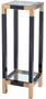 Casa Padrino Luxus S�ule Schwarz / Messingfarben 35 x 35 x H. 100 cm - Edelstahl Beistelltisch mit Glasplatten - Luxus M�bel 