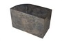 Casa Padrino Luxus Beistelltisch Braun 60 x 30 x H. 40,5 cm - Gerades skulpturales Tisch-Element aus Faserbeton in Schiefer-Optik - Luxus M�bel
