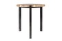 Casa Padrino Luxus Beistelltisch Braun 65 x 65 x H. 67 cm - Beistelltisch mit Tischplatte aus versteinertem Holz und Edelstahlfu� - Luxus M�bel