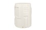Casa Padrino Luxus Beistelltisch Cremewei�  43 x H. 61 cm - Runder Beistelltisch aus Faserbeton mit versetzt gestufter Silhouette - Luxus M�bel