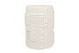 Casa Padrino Luxus Beistelltisch Cremewei�  43 x H. 61 cm - Runder Beistelltisch aus Faserbeton mit versetzt gestufter Silhouette - Luxus M�bel