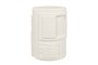 Casa Padrino Luxus Beistelltisch Cremewei�  43 x H. 61 cm - Runder Beistelltisch aus Faserbeton mit versetzt gestufter Silhouette - Luxus M�bel