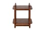 Casa Padrino Luxus Beistelltisch Khami Braun 50 x 40 x H. 60 cm - Leichter Mahagoni Beistelltisch im hellen Kaffee-Braunton - Luxus M�bel