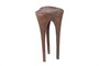 Casa Padrino Luxus Beistelltisch Kupferfarben 40 x 39 x H. 80 cm - Hoher skulpturaler Design Tisch in Alt-Kupfer Optik - Luxus M�bel