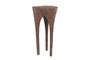 Casa Padrino Luxus Beistelltisch Kupferfarben 40 x 39 x H. 80 cm - Hoher skulpturaler Design Tisch in Alt-Kupfer Optik - Luxus M�bel