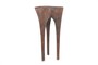 Casa Padrino Luxus Beistelltisch Kupferfarben 40 x 39 x H. 80 cm - Hoher skulpturaler Design Tisch in Alt-Kupfer Optik - Luxus M�bel