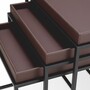 Casa Padrino Luxus Beistelltisch 3er Set Dunkelbraun / Schwarz - Wohnzimmer & Hotel M�bel