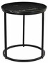Casa Padrino Luxus Beistelltisch Schwarz  40 x H. 45 cm - Runder Metall Tisch mit Marmorplatte - Wohnzimmer Mbel - Luxus Mbel