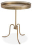 Casa Padrino Luxus Beistelltisch Vintage Messing  46 x H. 56,5 cm - Runder Messing Tisch mit antikem Spiegelglas - Wohnzimmer M�bel - Luxus M�bel - Luxus Einrichtung - Luxus Interior