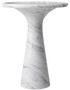 Casa Padrino Luxus Beistelltisch Wei�  46,5 x H. 60 cm - Runder Beistelltisch aus hochwertigem Carrara Marmor - Luxus M�bel