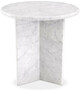 Casa Padrino Luxus Beistelltisch Wei�  45 x H. 45 cm - Runder Beistelltisch aus hochwertigem Carrara Marmor - Luxus Marmor M�bel