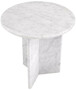 Casa Padrino Luxus Beistelltisch Wei�  45 x H. 45 cm - Runder Beistelltisch aus hochwertigem Carrara Marmor - Luxus Marmor M�bel