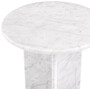 Casa Padrino Luxus Beistelltisch Wei�  45 x H. 45 cm - Runder Beistelltisch aus hochwertigem Carrara Marmor - Luxus Marmor M�bel