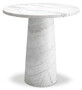 Casa Padrino Luxus Marmor Beistelltisch Wei�  55 x H. 57 cm - Runder Tisch aus hochwertigem Marmor - Marmor M�bel - Luxus M�bel - Luxus Qualit�t