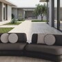 Casa Padrino Luxus Beton Sofa Grau / Anthrazit 463 cm - Outdoor Garten Sofa