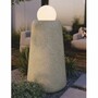 Casa Padrino Luxus Beton Stehleuchte Grau / Wei� H. 128 cm - Gartenleuchte