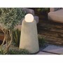 Casa Padrino Luxus Beton Stehleuchte Grau / Wei� H. 128 cm - Gartenleuchte