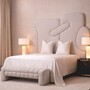 Casa Padrino Luxus Bett-Kopfteil Cremewei� 280 x H. 180 cm - Schlafzimmer M�bel