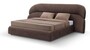 Casa Padrino Luxus Bett Schwarz 237 x 302 x H. 112 cm - Bett mit Stoffbezug - Moderne Schlafzimmer M�bel - Luxus Qualit�t 