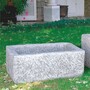 Casa Padrino Luxus Blumenk�bel Grau 75 cm - Garten Deko Pflanzentopf - Made in Italy 