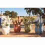 Casa Padrino Luxus Blumentopf Matt Blau H. 200 cm - Garten Deko Accessoires