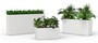 Casa Padrino Luxus Blumentopf Matt Wei� 160 cm - Rechteckiger Pflanzentopf
