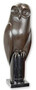 Casa Padrino Luxus Bronze Deko Figur Eule Bronze / Schwarz 15 x H. 44 cm - Bronze Deko Skulptur - Schreibtisch Deko - Deko Accessoires - Luxus Accessoires 