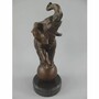 Casa Padrino Bronze Deko Skulptur Elefant Bronze / Schwarz H. 33 cm - Deko Figur
