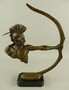 Casa Padrino Luxus Bronze Deko Skulptur Indianer mit Bogen Bronze / Schwarz H. 42 cm