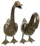 Casa Padrino Luxus Bronze Deko Skulpturen G�nse Bronzefarben - Bronze Dekofiguren - Luxus Hotel & Restaurant Deko Accessoires