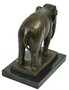 Casa Padrino Luxus Bronze Deko Skulptur Elefant Antik Bronze / Schwarz 20 x 10 x H. 19 cm - Bronze Figur mit Marmorsockel - Deko Figur - Schreibtisch Deko - Deko Accessoires