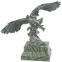 Casa Padrino Luxus Bronze Skulptur Fliegender Adler Grau / Gr�n 44,6 x 17,7 x H. 42,7 cm - Deko Bronzefigur  