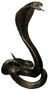 Casa Padrino Luxus Bronzefigur Cobra Schlange Antik Bronzefarben 14 x 20 x H. 27 cm - Bronze Skulptur - Dekofigur - Deko Accessoires 
