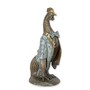 Casa Padrino Luxus Bronze Skulptur Hahn im Anzug Bronze / Gr�n 34,5 x 38 x H. 83,3 cm - Gro�e Bronzefigur - Deko Figur 