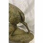 Casa Padrino Luxus Bronze Deko Skulptur Hirsch auf Felsen Antik Beige H. 160 cm - Bronze Figur