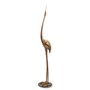 Casa Padrino Luxus Bronze Skulptur Kranich Bronze / Gold 31,5 x 31,5 x H. 172,5 cm - Gro�e Bronzefigur - Moderne Deko Figur 
