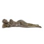 Casa Padrino Luxus Bronze Skulptur Liegender Frauenakt Bronze / Braun 50 x 145 x H. 33 cm - Gro�e Bronzefigur - Deko Figur 