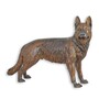 Casa Padrino Luxus Bronze Skulptur Sch�ferhund Bronze / Braun 38 x 90 x H. 70 cm - Lebensgro�e Bronzefigur - Deko Figur 