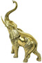 Casa Padrino Luxus Bronzefigur Elefant Gold 50 x 25 x H. 70 cm - Bronze Skulptur - Dekofigur - Deko Accessoires - Luxus Kollektion