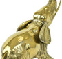 Casa Padrino Luxus Bronzefigur Elefant Gold 50 x 25 x H. 70 cm - Bronze Skulptur - Dekofigur - Deko Accessoires - Luxus Kollektion