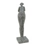 Casa Padrino Luxus Bronze Skulptur Stehende Frau Gr�n / Bronze 27,5 x 29 x H. 110 cm - Gro�e Bronzefigur - Moderne Deko Figur 