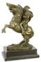 Casa Padrino Luxus Bronze Skulptur Napoleon mit Pferd Bronze / Gold / Schwarz 29,9 x 19,6 x H. 43,5 cm - Bronzefigur mit Marmorsockel - Dekofigur 