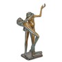 Casa Padrino Luxus Bronze Skulptur Tanzendes Froschpaar Bronze / Gr�n 50 x 56,5 x H. 102 cm - Gro�e Bronzefigur - Deko Figur 