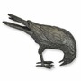 Casa Padrino Luxus Bronze Skulptur Vogel Rabe Schwarz 45,5 cm - Deko Figur 