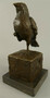 Casa Padrino Dekofigur Vogel Bronze / Schwarz 10 x 13 x H. 20 cm - Bronze Figur - Deko Skulptur - Wohnzimmer Deko - Schreibtisch Deko