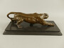 Casa Padrino Luxus Bronze Skulptur Leopard auf Marmorsockel 40 cm Antik Stil